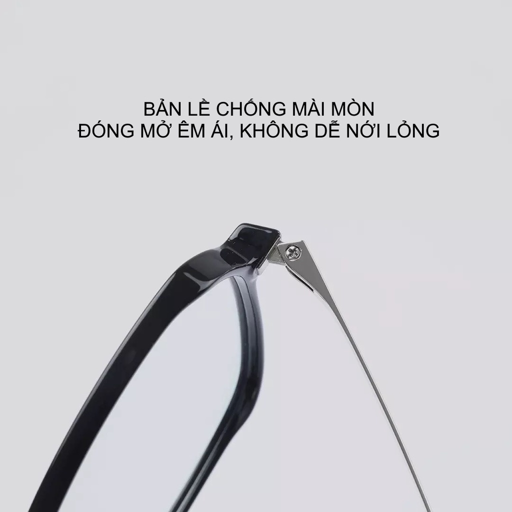 Kính chống ánh sáng xanh hình vuông cổ điển khung TR90