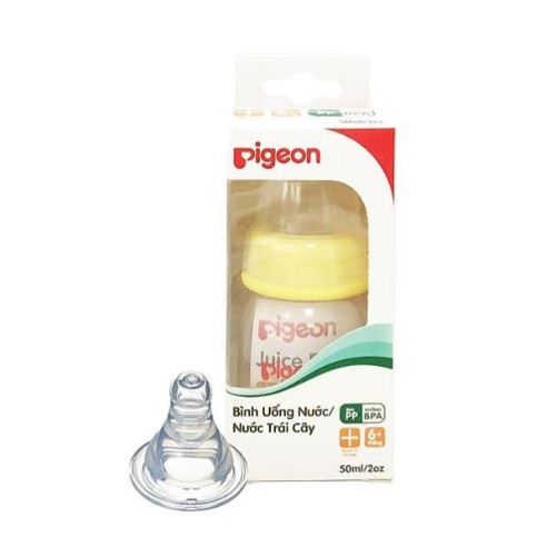 Bình Sữa Pigeon 50ml Nhí, Bình Uống Nước Cho Trẻ Em Trên 6 Tháng Dung Tích 50ml, Hàng Cao Cấp Nhập khẩu