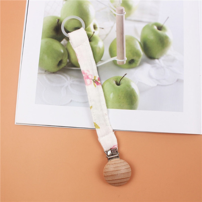 Giá Đỡ Núm Vú Giả Bằng Vải Cotton Mềm Mại In Họa Tiết Phối Dây Xích Kẹp Tiện