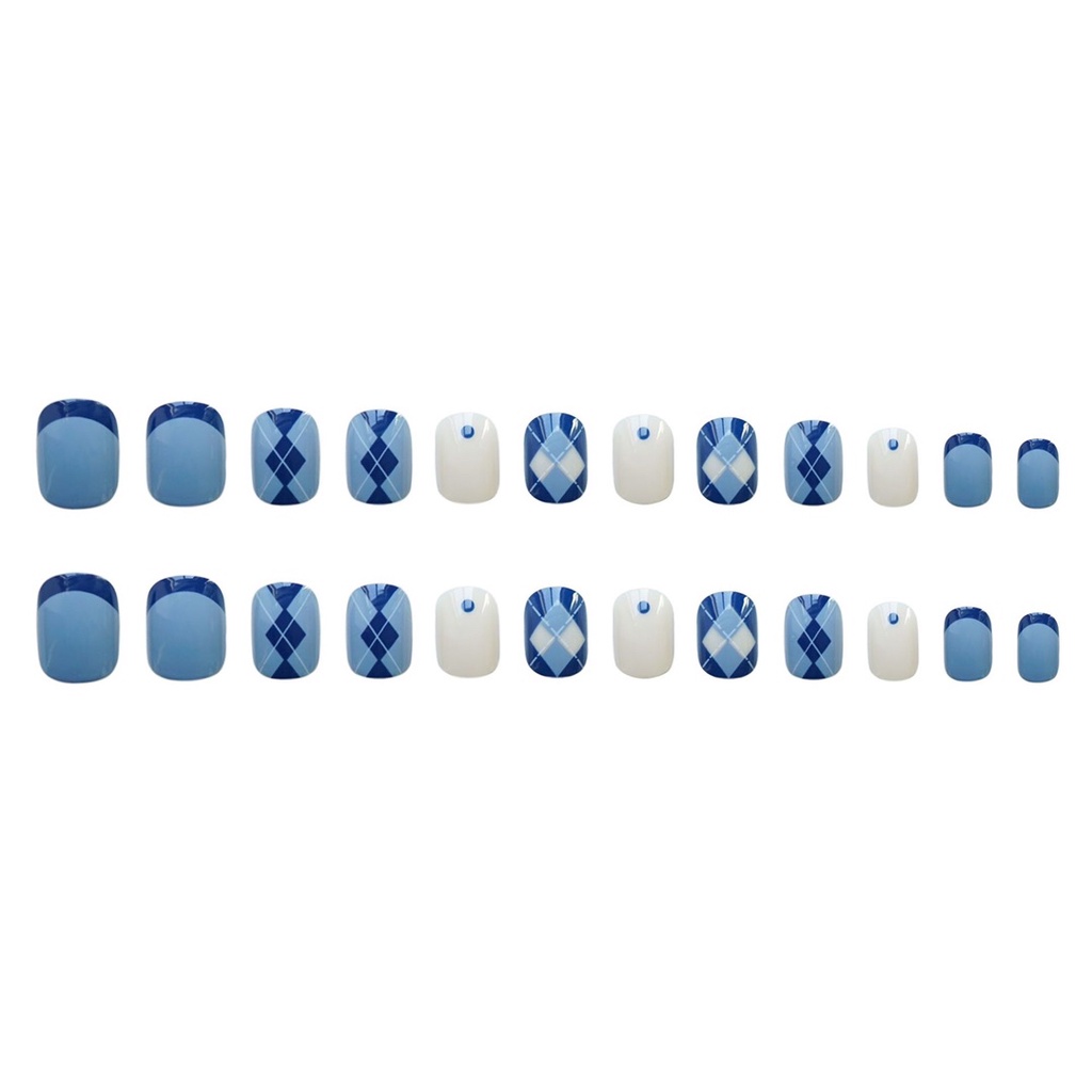 Set 24 móng giả N332 dáng móng ngắn ( Tặng kèm keo và dũa )