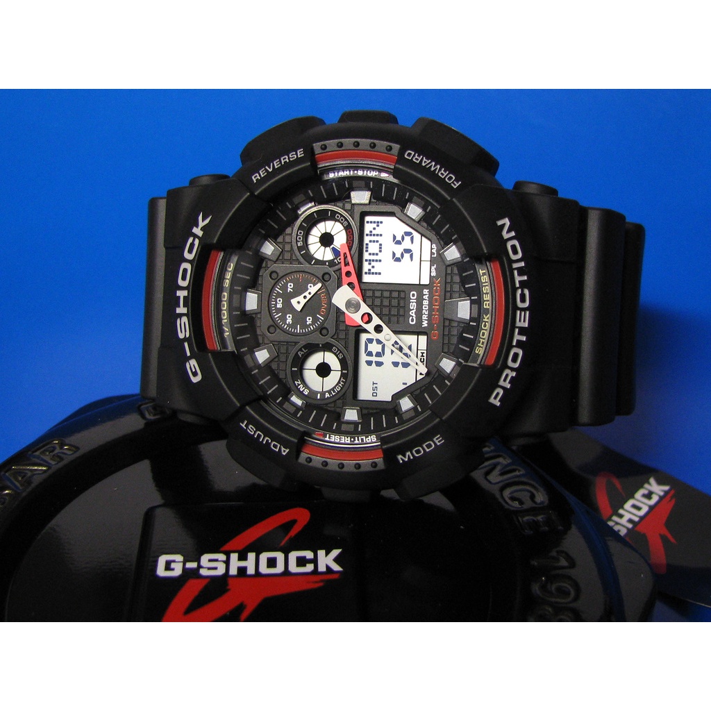Đồng hồ Casio nam dây nhựa GSHOCK GA-100-1A4 Chính hãng