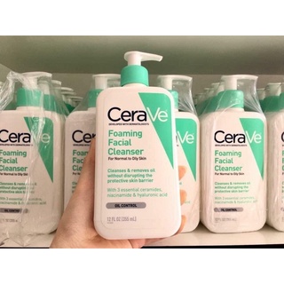 Sữa rửa mặt CeraVe Foaming Facial Cleanser Oil Control (355ml)