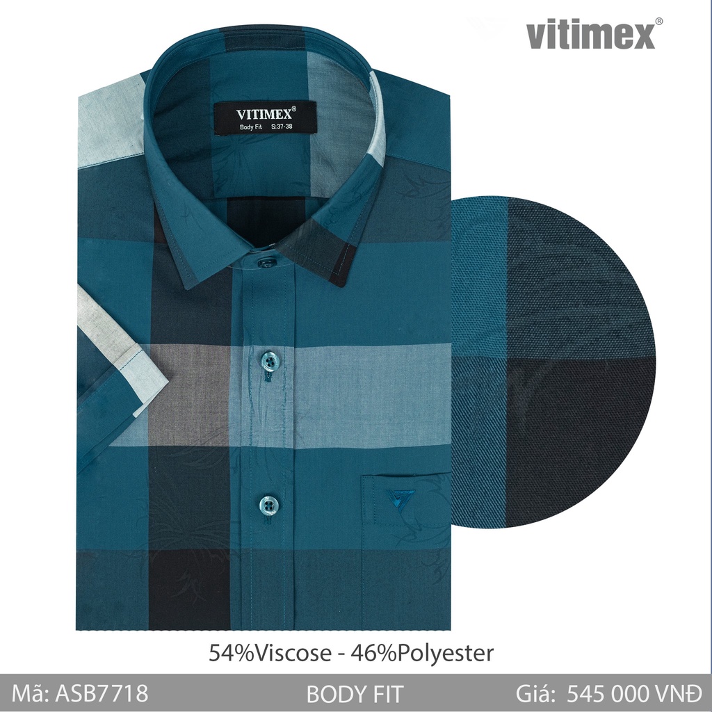 Áo Sơ Mi Ngắn Tay Dáng Ôm Vạt Bằng ASB7718