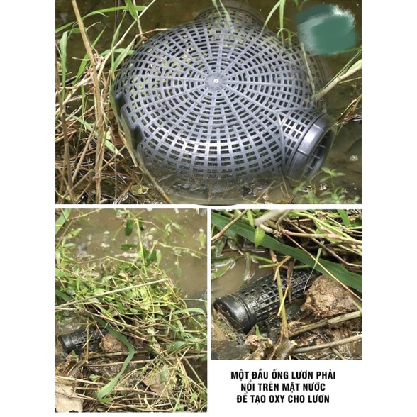 Rọ bẫy lươn,trạch,cua,cá,tôm 3 cửa hàng loại 1 làm bằng nhựa pvc đàn hồi , phiên bản nâng cấp dễ vào khó ra