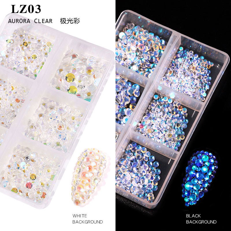 [Hàng mới về] Hạt pha lê kim cương giả ss6-ss20 hỗn hợp nhiều cỡ dùng trang trí móng tay đa năng chuyên dụng