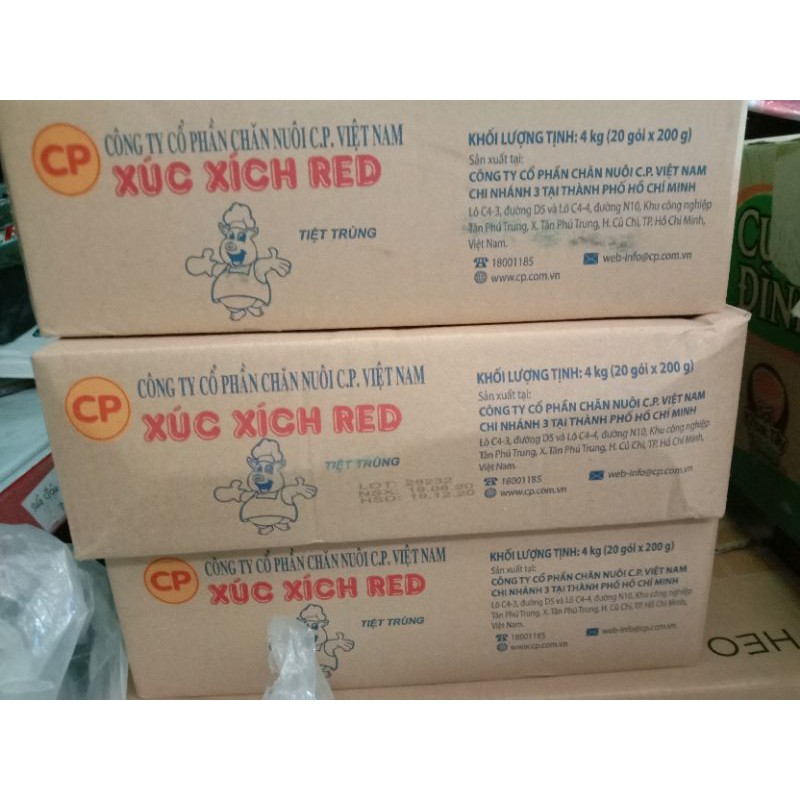 Xúc xích CP thùng 20 bịch 200g