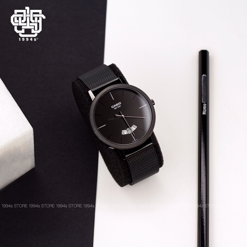 Đồng hồ nam Casio MTP-B100MB-1 dây thép, hàng chính hãng, size 43mm