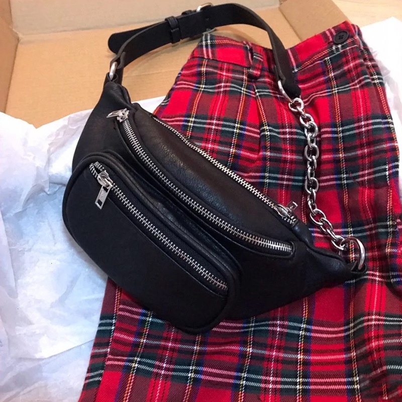 Túi đeo vai IELGY phối xích phong cách đường phố cho nữ