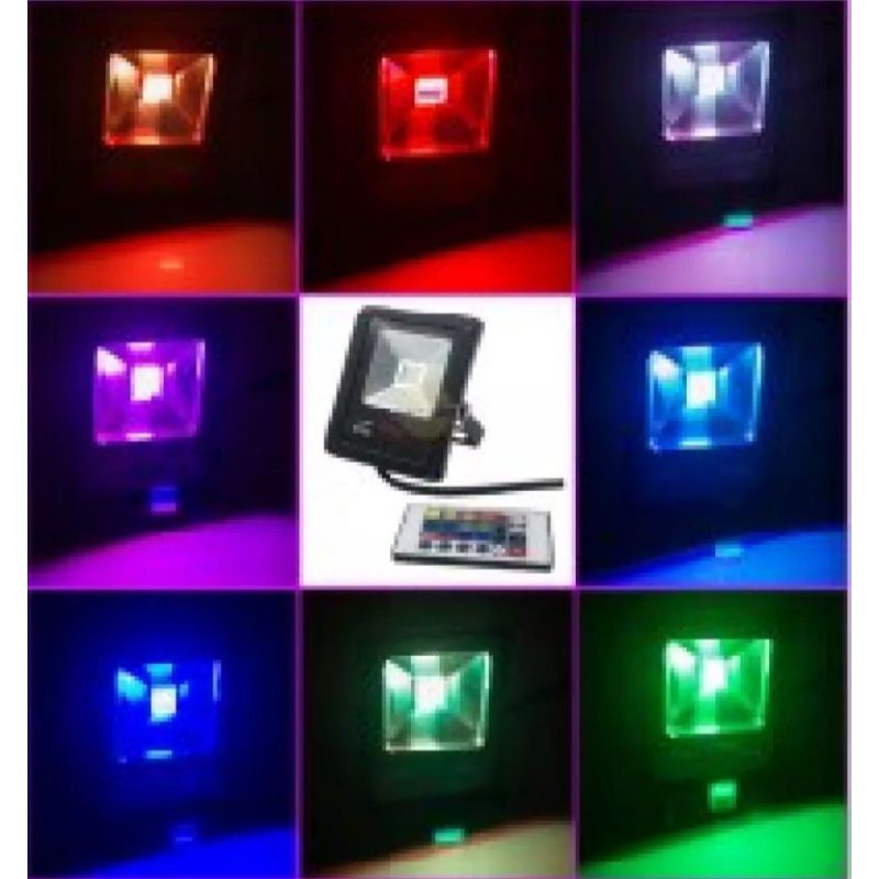 • HCM •Đèn Pha LED RGB 10W Thay Đổi Màu Chiếu Sáng Cảnh Quan,Sân Vườn