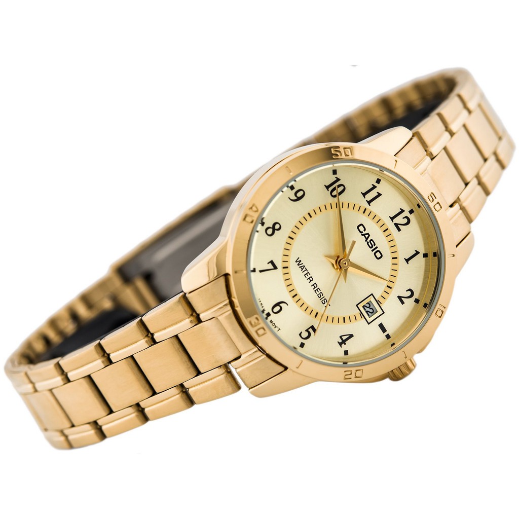 Đồng hồ nữ dây kim loại Casio chính hãng Anh Khuê LTP-V004G-9BUDF (30mm)