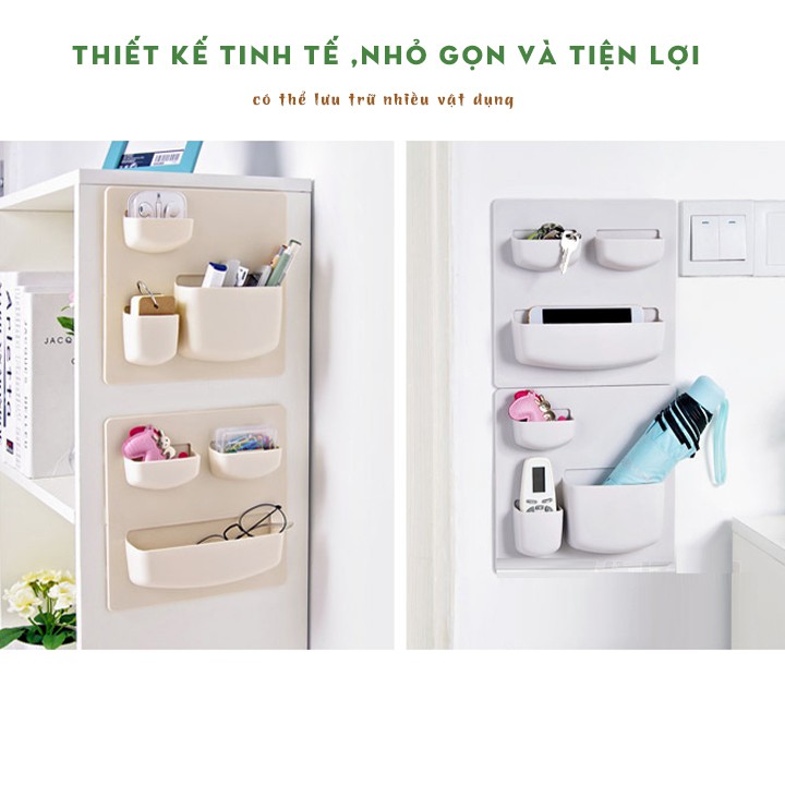 Kệ dán tường PVC đa năng dán tủ lạnh, phòng tắm, nhà bếp BETA HOME B006