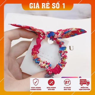 [FREESHIP - HÀNG LOAI 1] Buộc tóc, Cột tóc vải Scrunchies Tai Thỏ mini