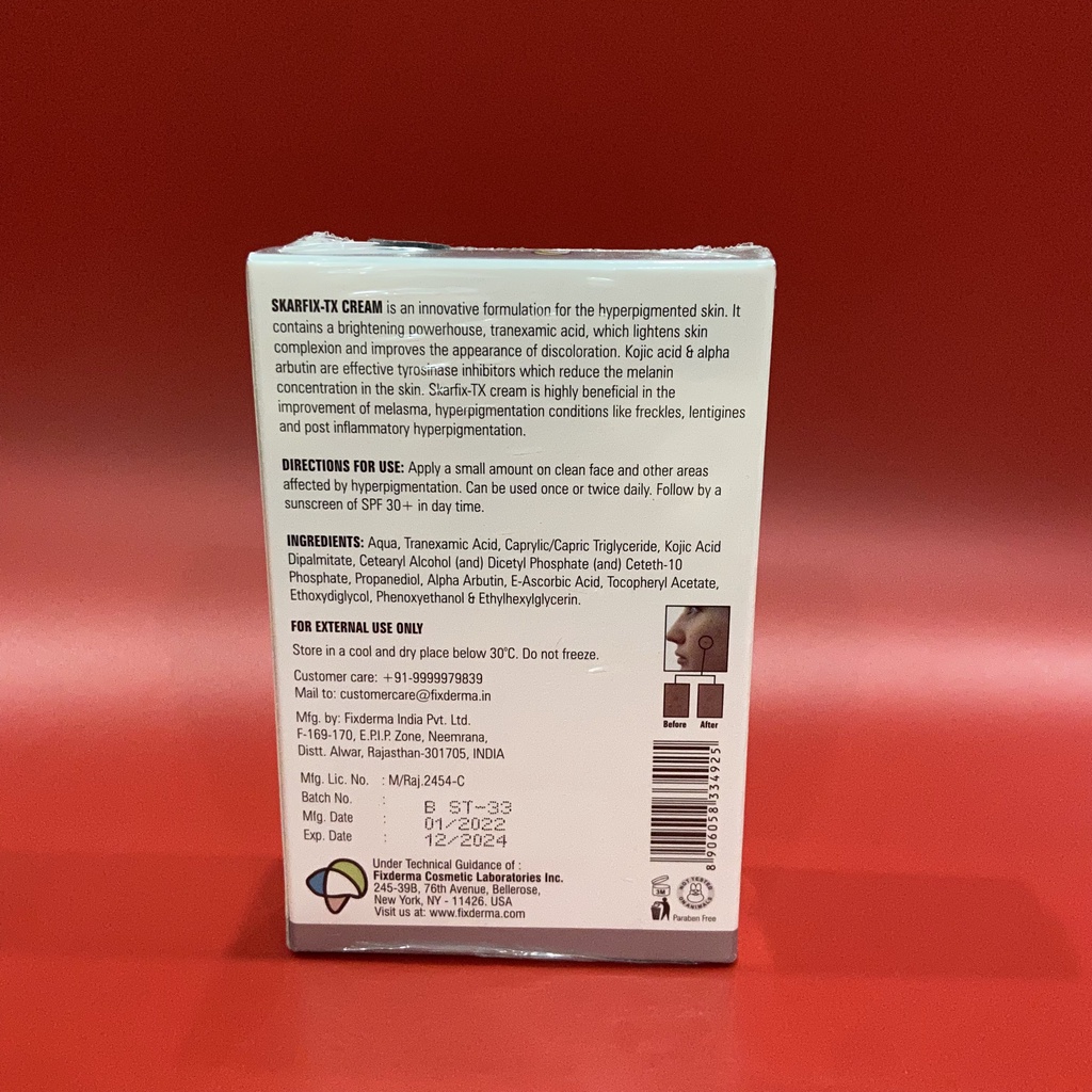 KEM TRẮNG DA, MỜ THÂM, GIẢM NÁM FIXDERMA SKARFIX - TX CREAM 15GRAM