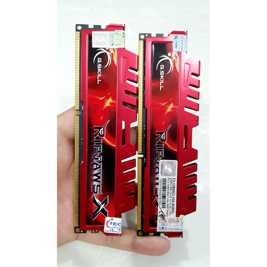 【SGComputer】Kit Ram GSkill Ripjaws DDR3 8GB x 2 Bus 1600 [BH 1 tháng]