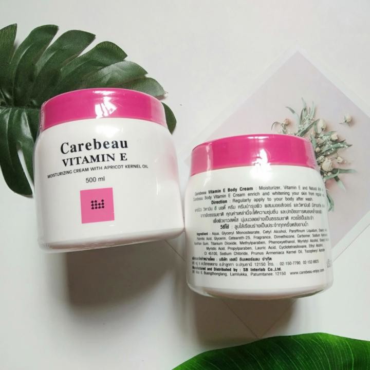 Kem dưỡng Vitamin E nắp hồng Carebeau thái lan 250g