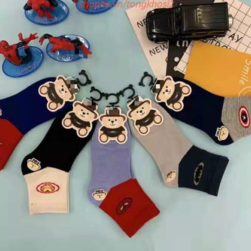 (Bán Buôn Sỉ) Set 10 đôi tất siêu nhân dành cho bé