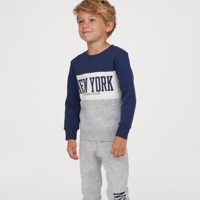 Bộ bé trai H&M nỉ da cá bé trai