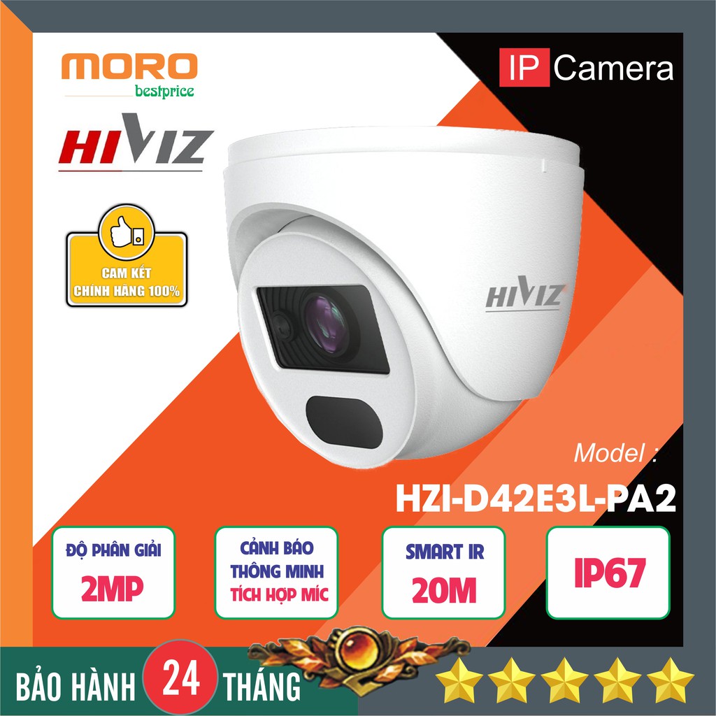 Camera IP Hiviz HZI-D42E3L-PA2 - Tích hợp mic - Chính hãng - BẢO HÀNH 24 THÁNG