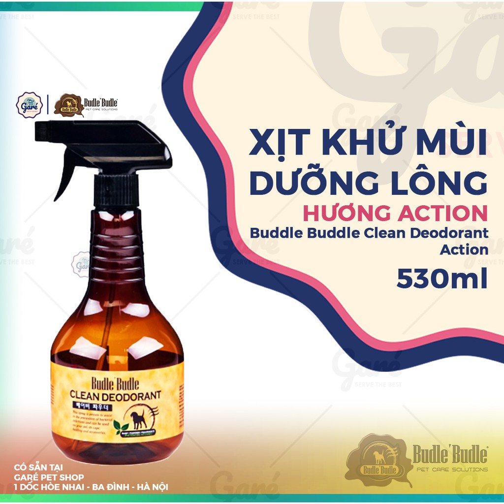 Xịt khử mùi dưỡng lông Budle Budle hương nhiều hương