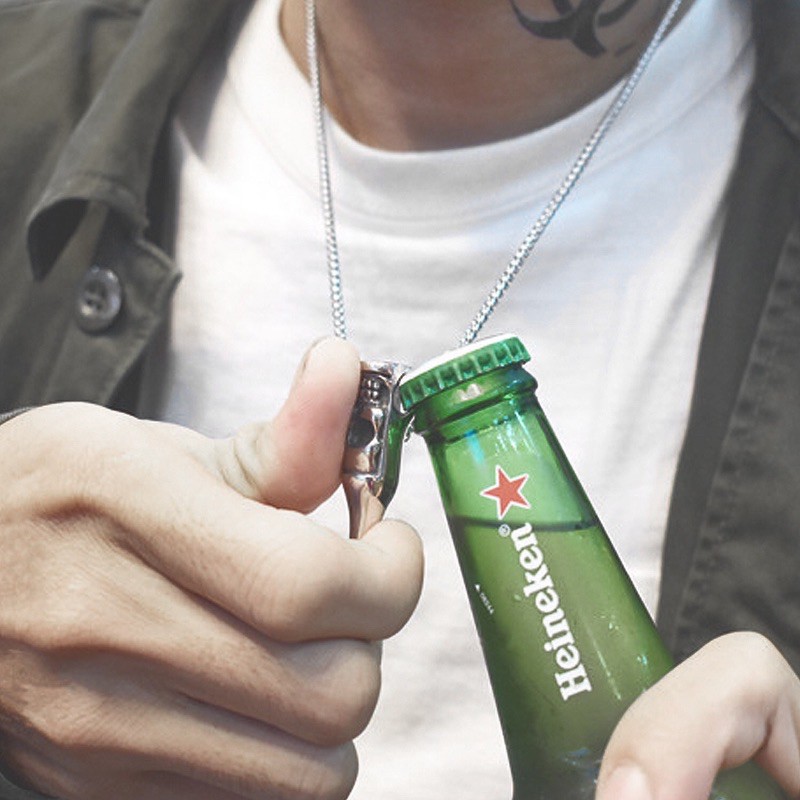 Dây chuyền titan chai đầu lâu không gỉ