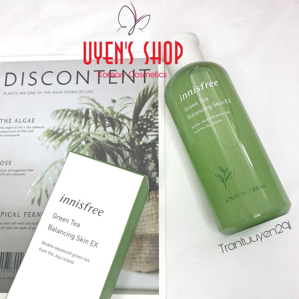 Nước hoa hồng Innisfree Green Tea Balancing Skin 200ml