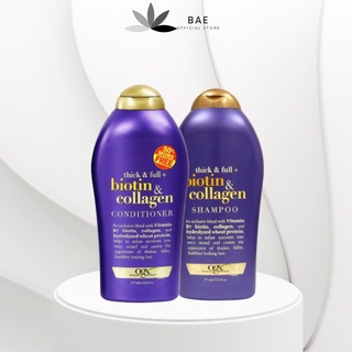 Combo 2 chai Dầu Gội Xả Biotin Collagen Tím OGX 577ml - Chống Rụng, Kích Thích Mọc, Dưỡng Dày Tóc Tăng Dưỡng Chất