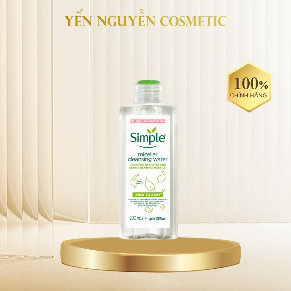 Nước tẩy trang Simple Kind to Skin Micellar Cleansing Water 200ml