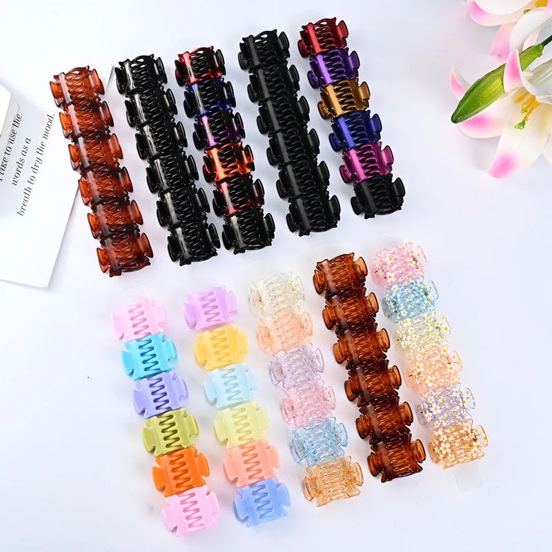 Set 10 Kẹp Tóc Mini Bằng Nhựa Đơn Giản Thời Trang Cho Nữ