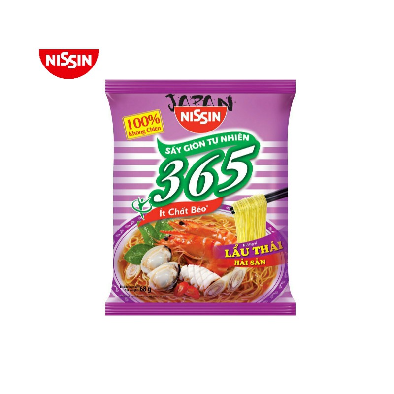 Combo 5 Gói - Mì không chiên Nissin 365 [Với 4 hương vị lựa chọn]