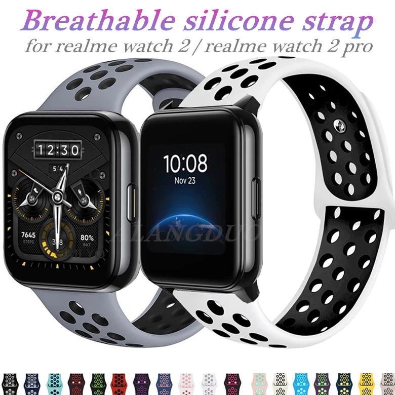 Dây Đeo Thay Thế Chất Liệu Silicon Màu Trơn Cho Realme Watch 2 Pro / Realme Watch 2 / S / S Pro