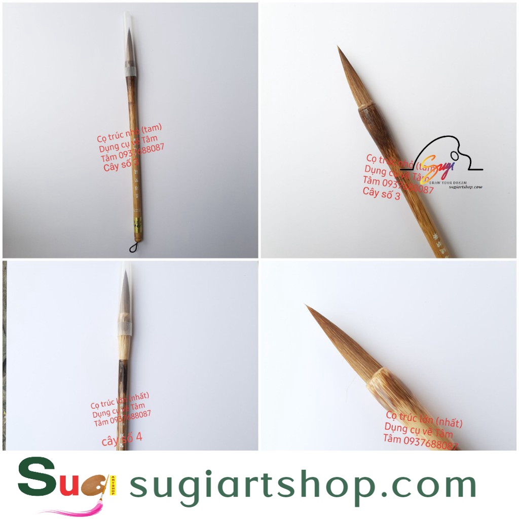 -Cọ thư pháp, bút lông thư pháp, Cọ viết hán tự cao cấp -