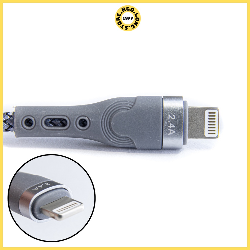 Cáp sạc Remax 12w 2.4A Dành cho ( IPhone Samsung Oppc Vivo Xiaomi )