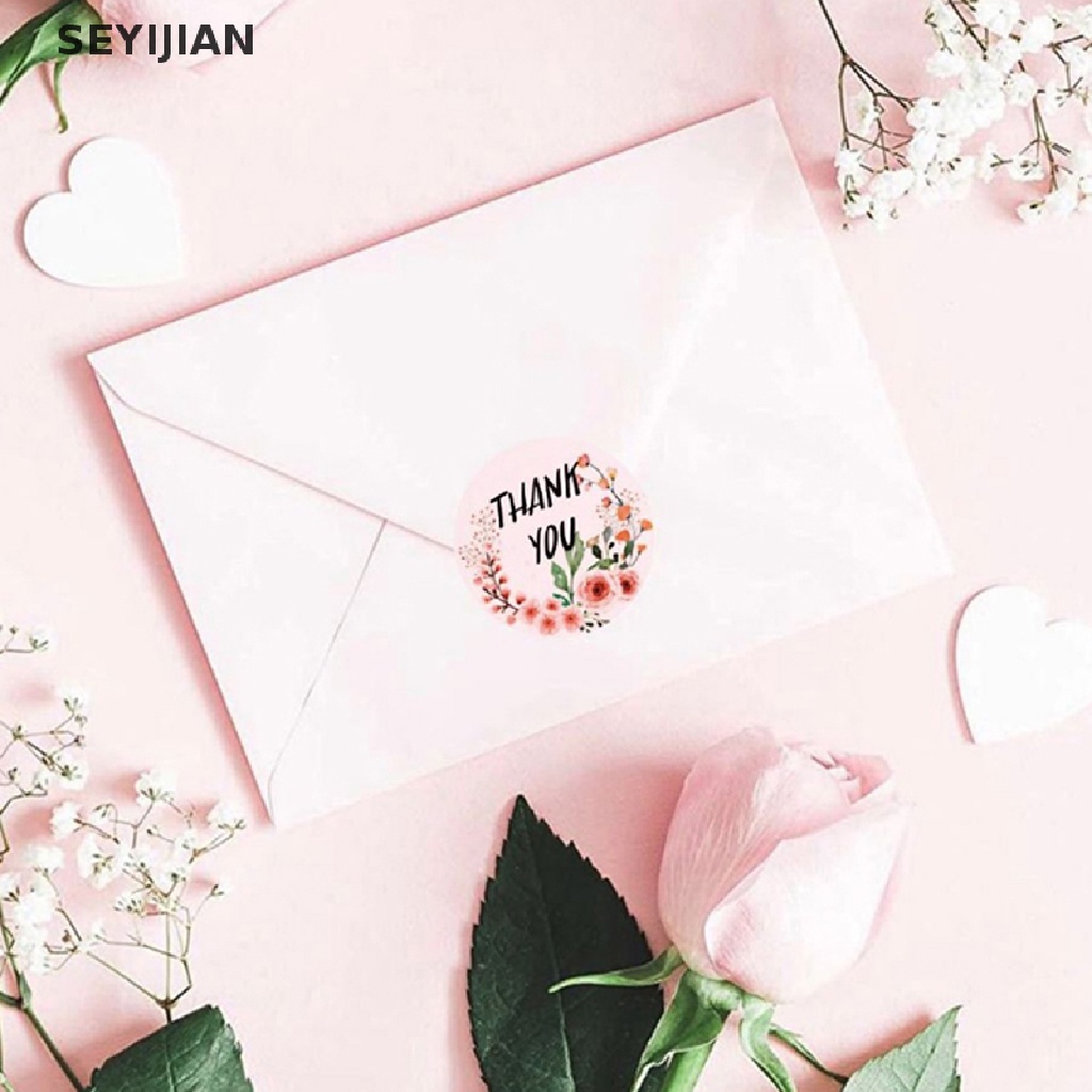500 Nhãn dán quà tặng in chữ thank you độc đáo