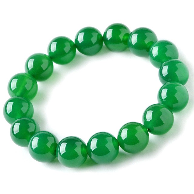 Vòng Tay Chuỗi Hạt Đá Moramora Màu Xanh Lá Tự Nhiên 6-16mm May Mắn Cho Nam Và Nữ