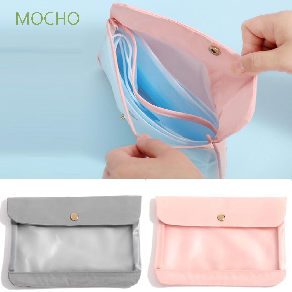 [Hàng mới về] Túi đựng khẩu trang trong suốt chống bụi chống nước nhiều màu sắc có thể giặt sạch tiện lợi