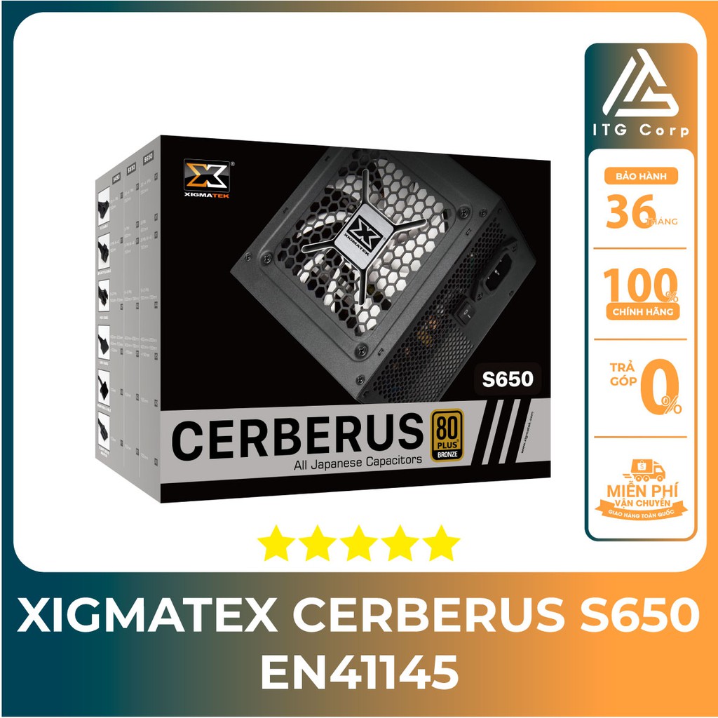 Nguồn XIGMATEK CERBERUS S650 650W (EN41145) - 80PLUS BRONZE