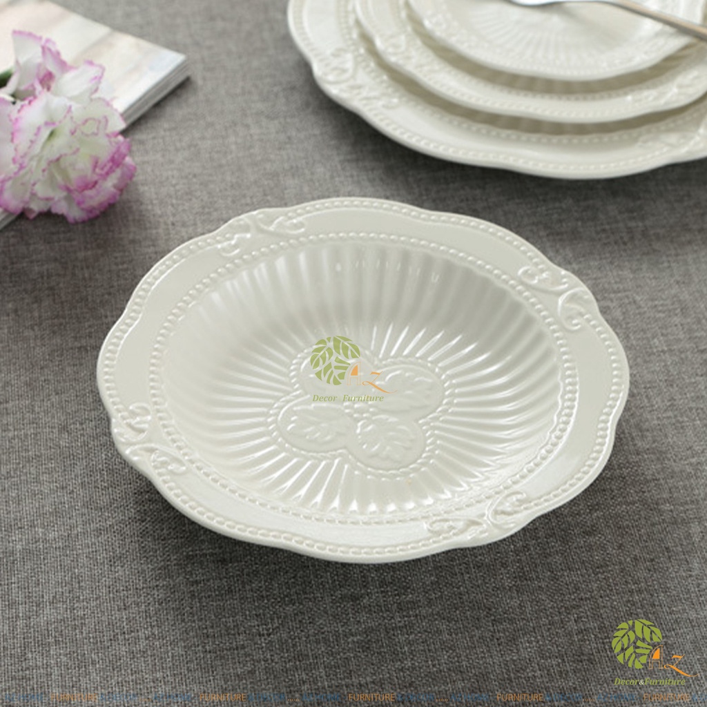 Bộ đĩa Princess- Đĩa gốm sứ cao cấp