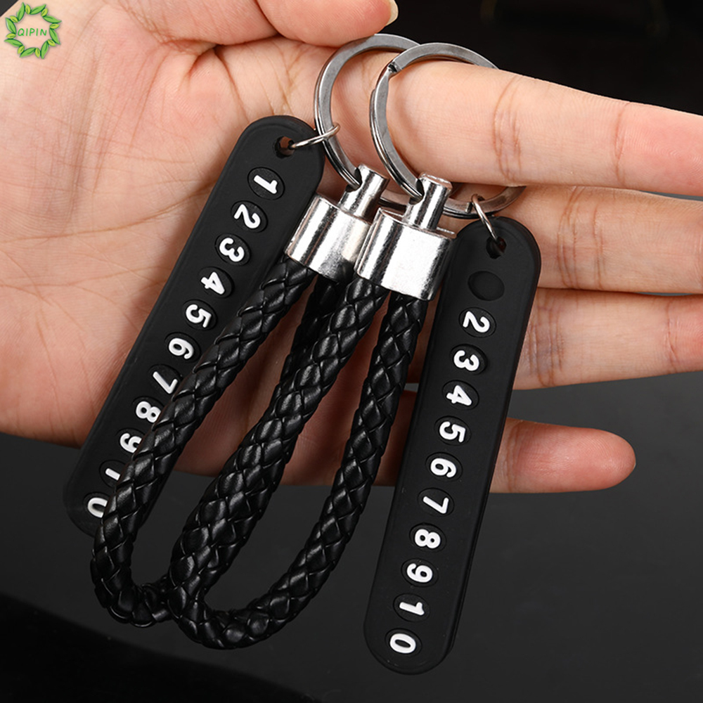 Móc gắn chìa khóa mặt dây có thể đổi biển số thú vị cho unisex