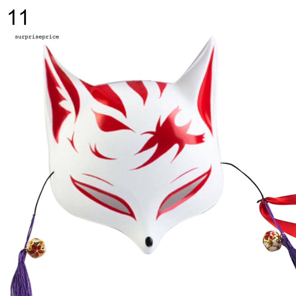 [Ready Stock] PVC Fox Hand-painted Half Face Mask Masquerade Party Dress up Cosplay Costume