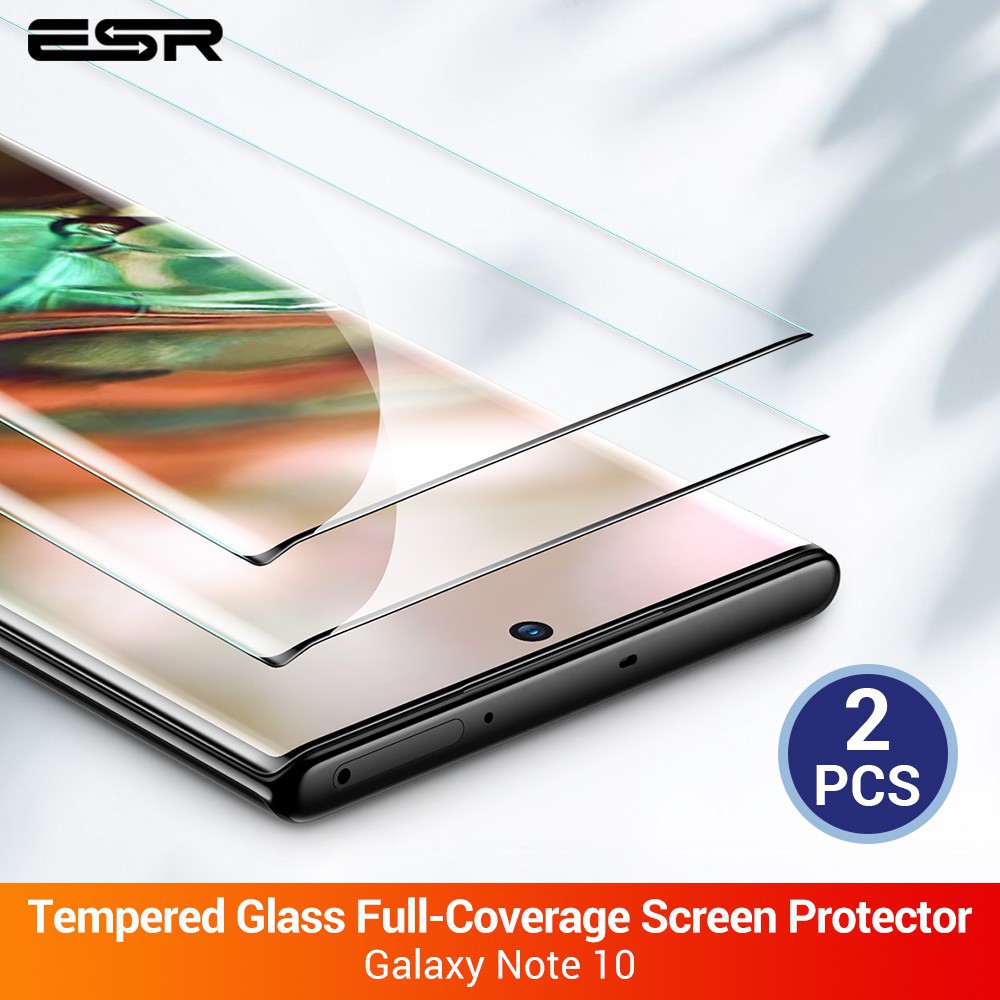 Bộ 2 kính cường lực ESR bảo vệ toàn màn hình cho Samsung Galaxy Note 10 Plus