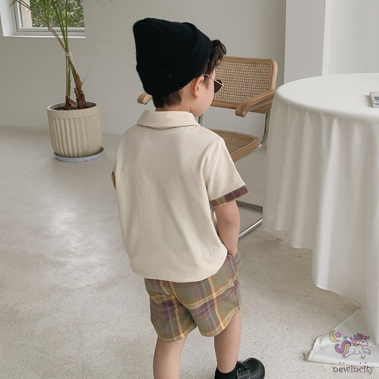 Bộ Áo Thun Ba Lỗ + Quần Short In Hoạt Hình Cho Bé