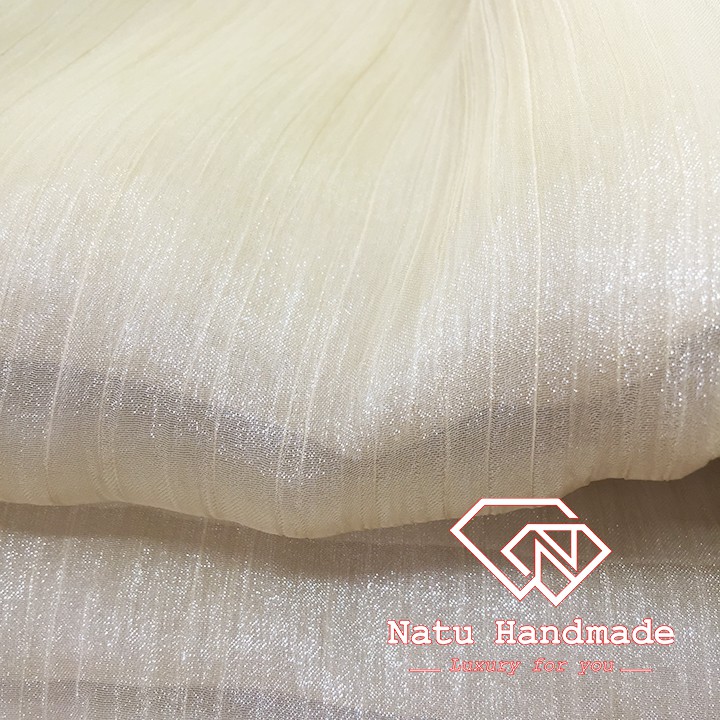 - Vải làm hoa cài áo - Tơ xước, tơ organza - 1m