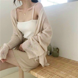 Áo khoác lưới mỏng-Áo khoác len