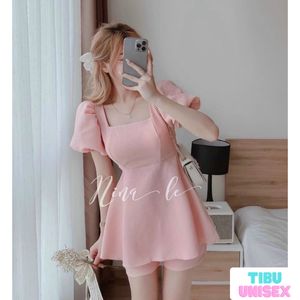 Sét bộ đồ nữ cộc tay thắt nơ lưng tiểu thư kèm quần TIBU ❤️ chất FOND mềm mịn ❤️ kiểu dáng babydoll cực xinh