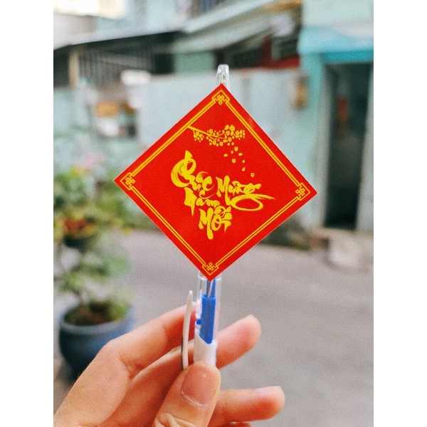 35 Tem Decal kích thước 5x5cm nhiều chủ đề tết dán hộp, hủ, chai, lọ đựng mứt Tết, khô, hộp quà