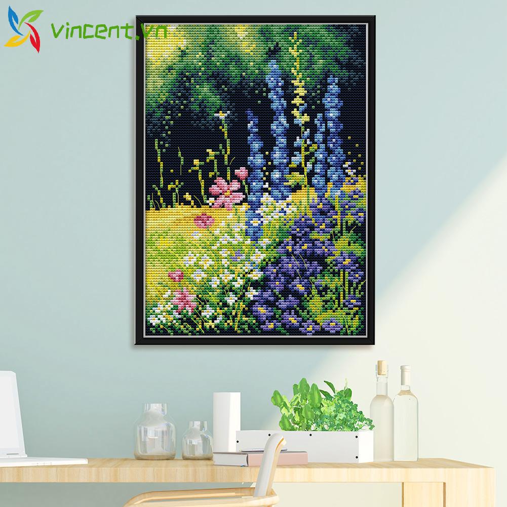 Tranh Thêu Chữ Thập 14ct Hình Bông Hoa