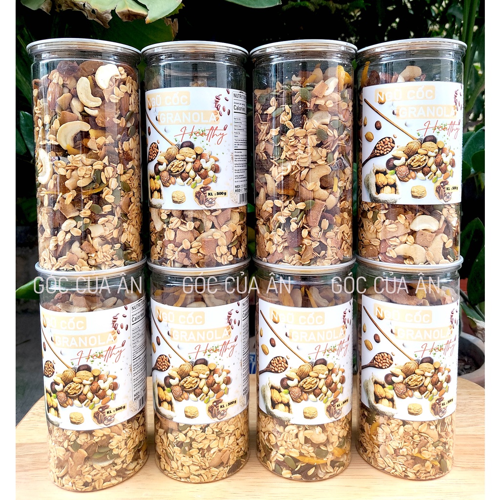 Granola Nhiều Hạt 500g - Ngũ Cốc Ăn Kiêng Không Đường