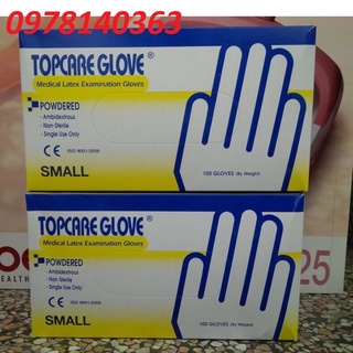 Hộp 100 đôi găng tay topcare made in malaysia