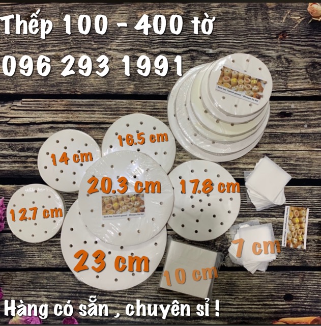 Set 200 tờ Giấy nến tròn đục lỗ cho Nồi chiên không dầu &lt; sỉ sll inbox &gt;