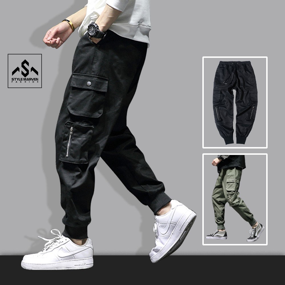 Quần jogger kaki nam kiểu dáng basic STYLE MARVEN phối túi hộp hiphop